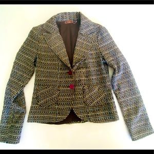 dm bm Multicolor Tweed Jacket Sz L Juniors